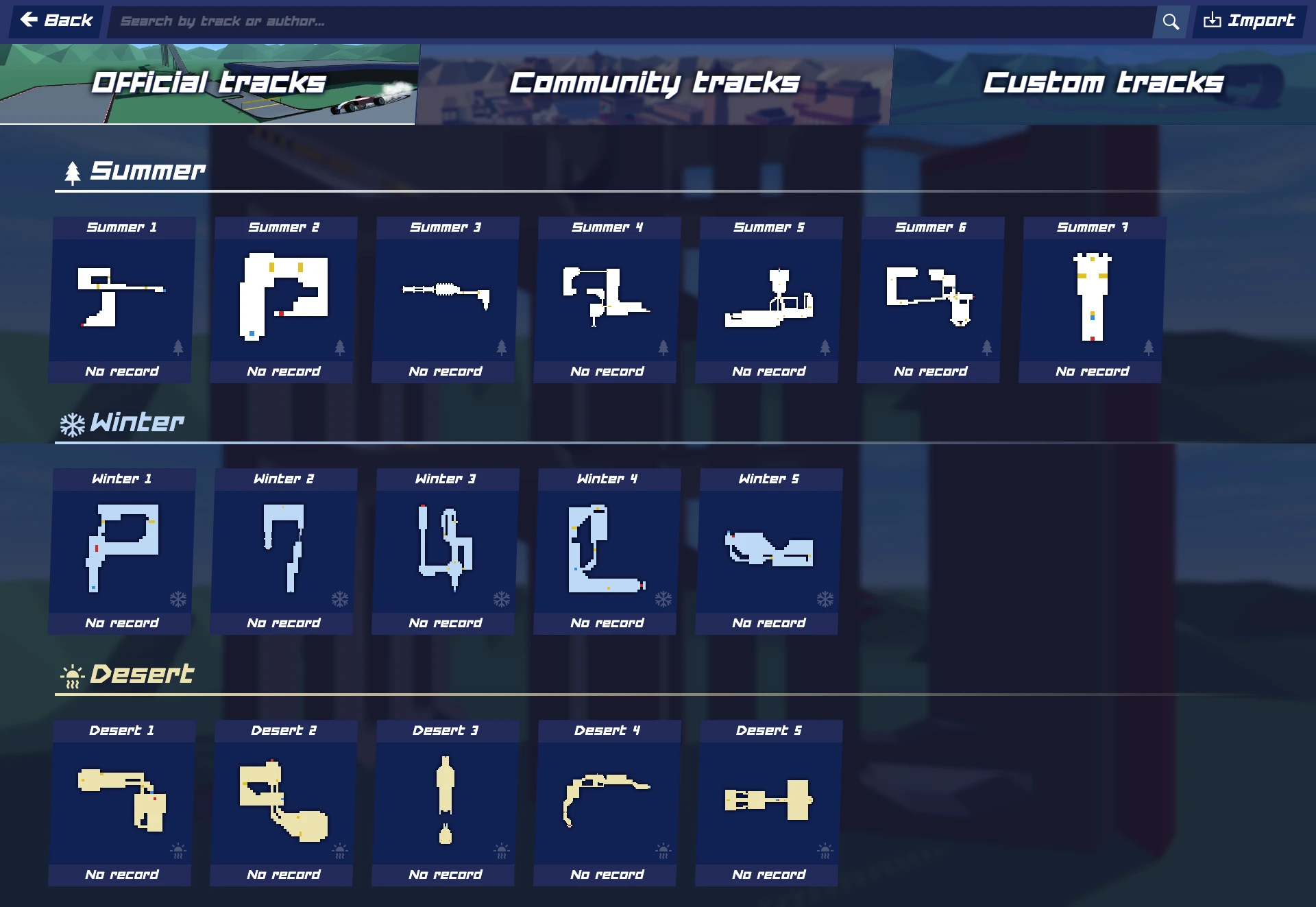 39 Built-in Tracks Selection Screen 39 Built-in Tracks Selection Screen