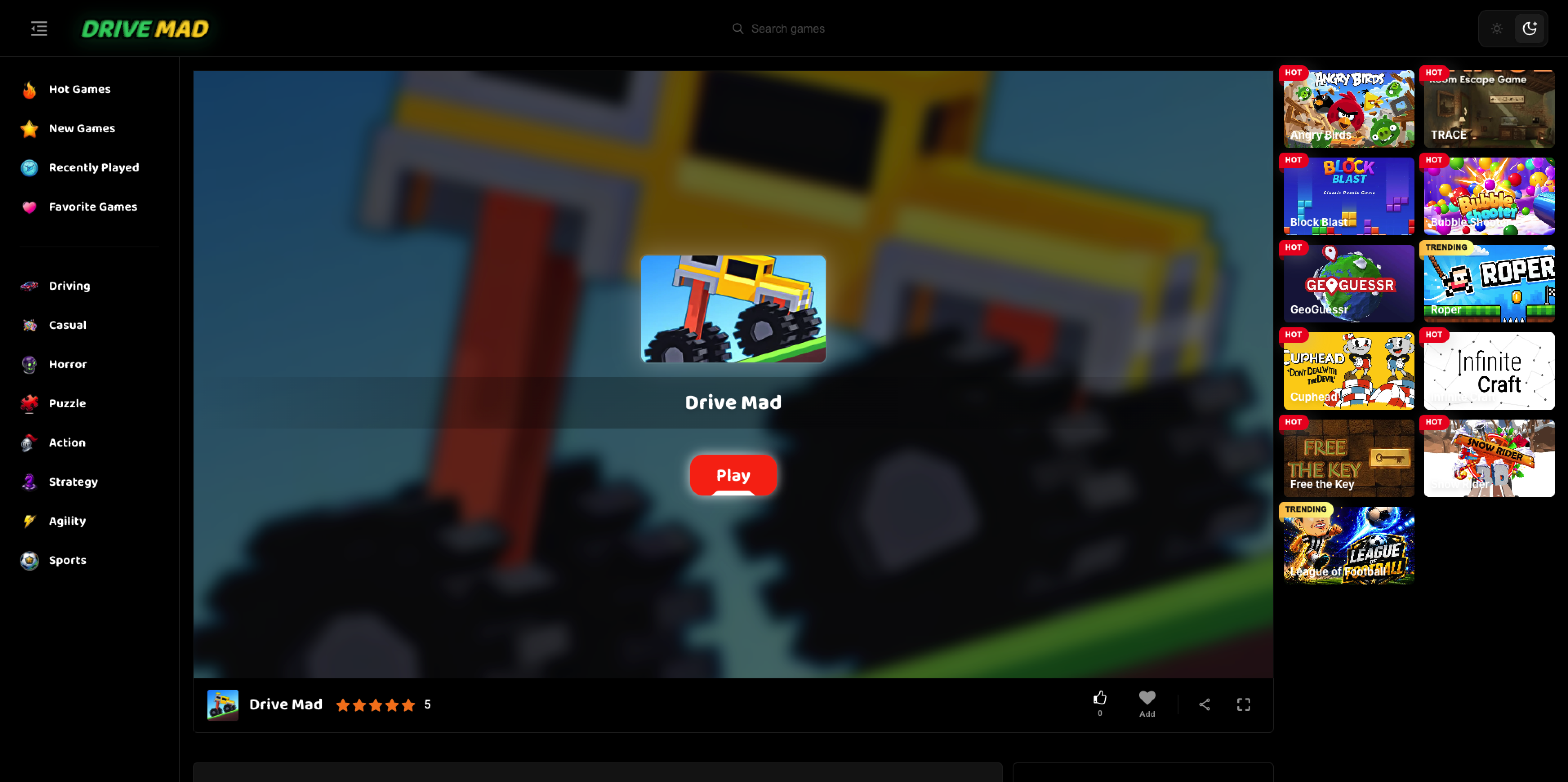 screenshot of drive mad