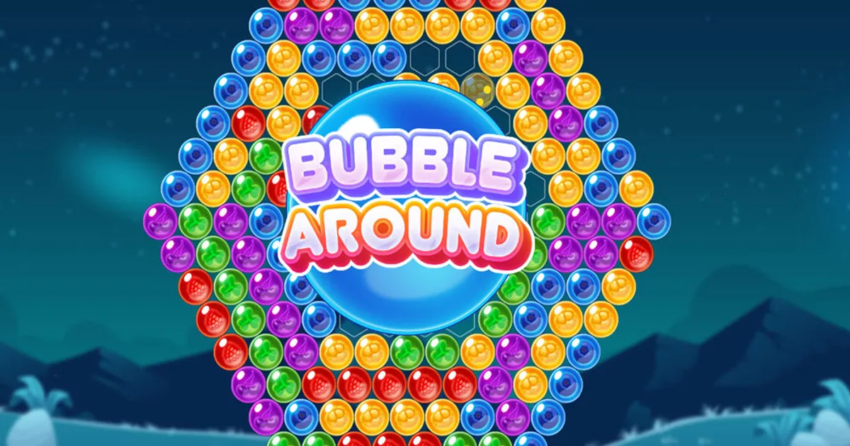 Bubble Around: Shoot outward to survive the closing hexagon