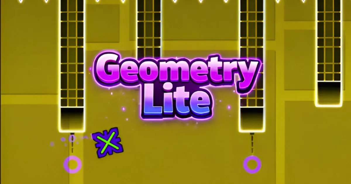 Geometry Lite: Jump over lethal spikes in rhythmic trials