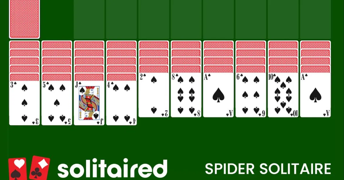 Spider Solitaire: Drag cards to collapse complex sequences